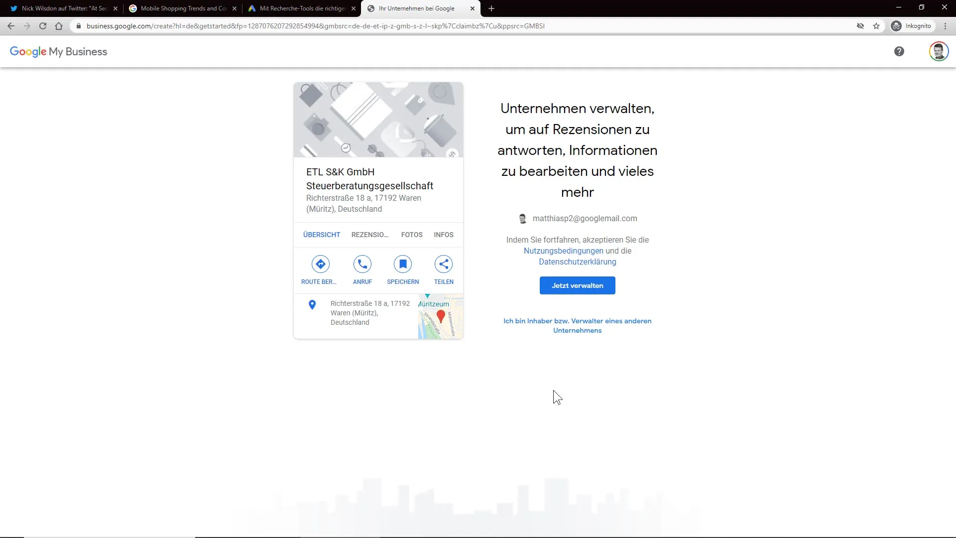 Google My Business: Creare un account e ottimizzare le parole chiave