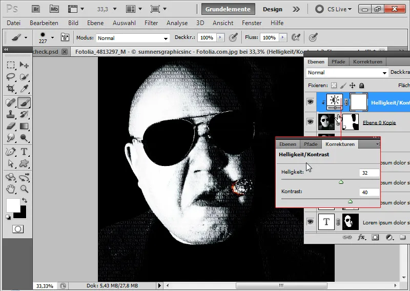 Lag en stavefeileffektportrait