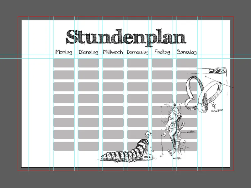 Sukurti tvarkaraštį „Illustrator“ programoje.