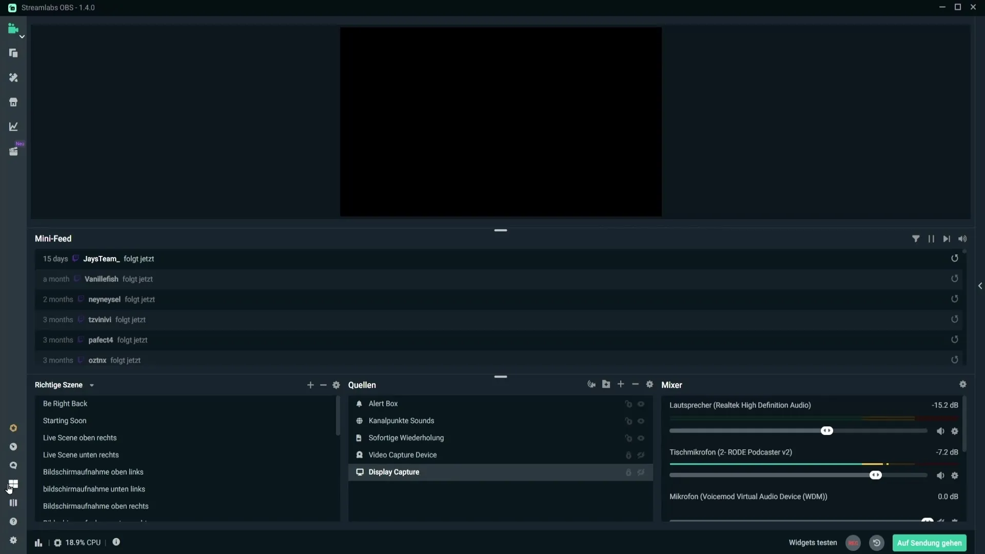 Streamlabs OBS elrendezés-szerkesztőjének helyes beállítása A Streamlabs OBS elrendezés-szerkesztő megfelelő beállítása