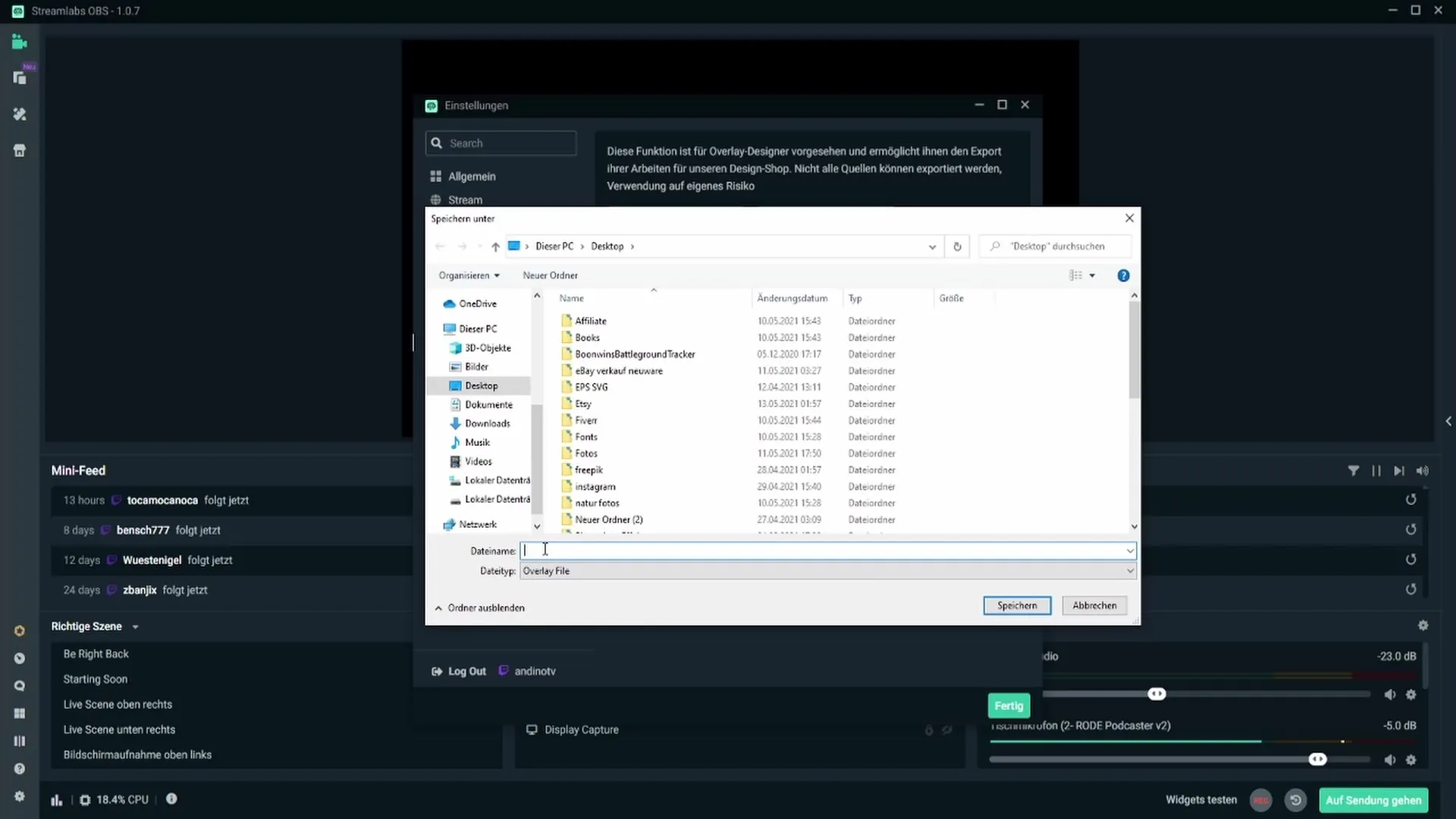 Αποθήκευση και ανάκτηση επικαλύψεων στο Streamlabs OBS Αποθήκευση και ανάκτηση επικαλύψεων στο Streamlabs OBS