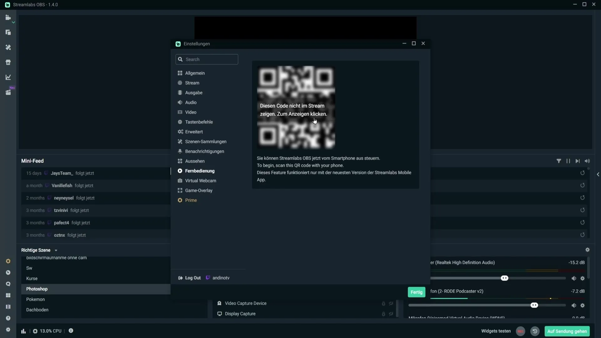 Να ελέγχετε αποτελεσματικά το Streamlabs από το κινητό Αποτελεσματική διαχείριση του Streamlabs από το κινητό σας