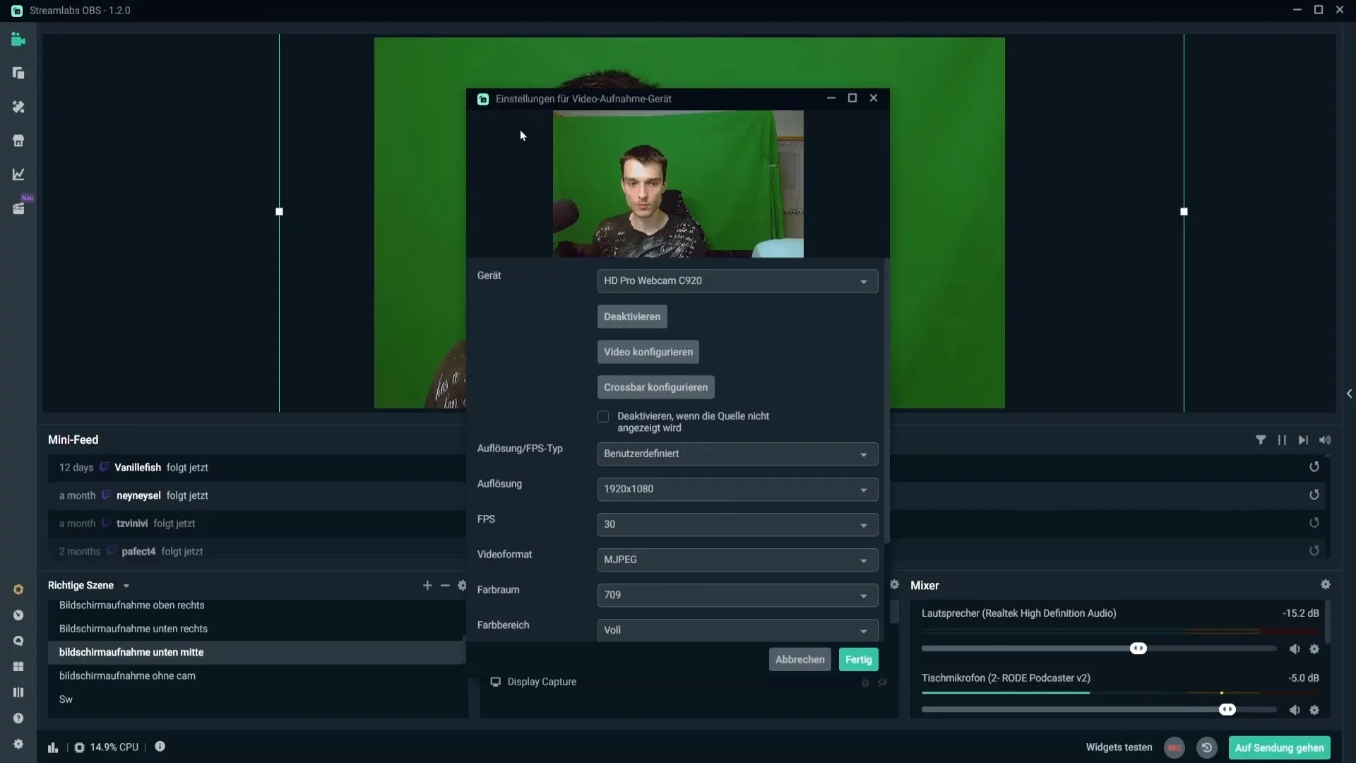 Βέλτιστη ρύθμιση Webcam στο Streamlabs OBS Ιδανική ρύθμιση webcam στο Streamlabs OBS