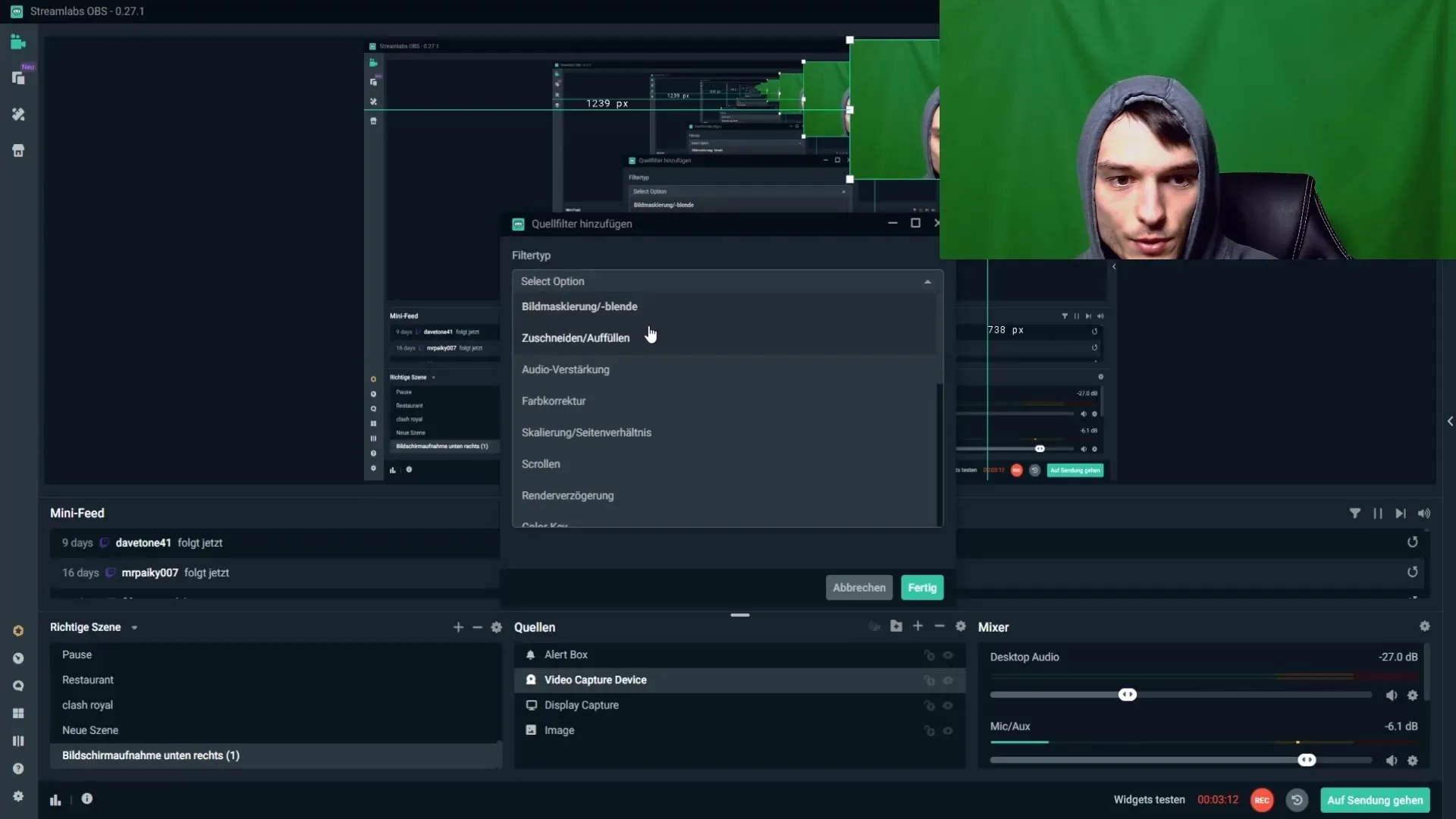 Ρύθμιση του πράσινου φόντου στο Streamlabs OBS εύκολα Ρύθμιση του Greenscreen στο Streamlabs OBS με ευκολία