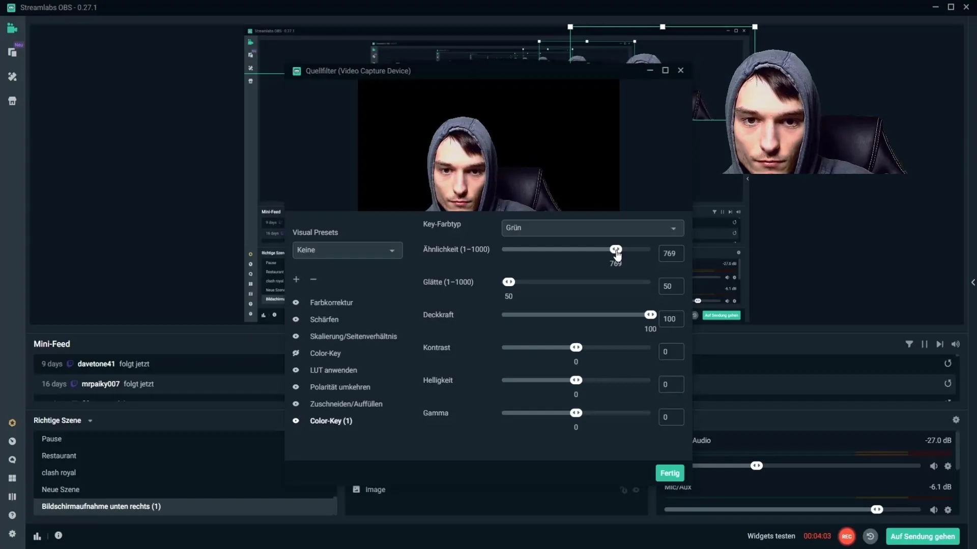 Ρύθμιση του πράσινου τοίχου στο Streamlabs OBS εύκολη υπόθεση Ρύθμιση του Green Screen στο Streamlabs OBS εύκολη υπόθεση