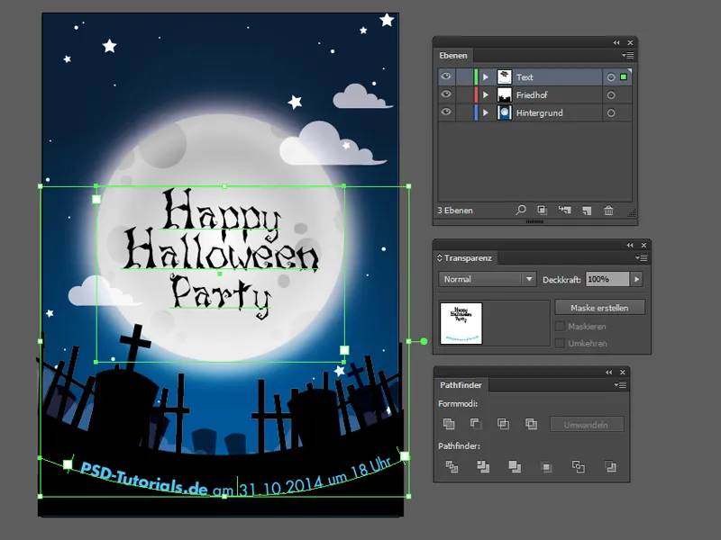 Sukurkite Haloween kvietimą - pradedantiesiems.