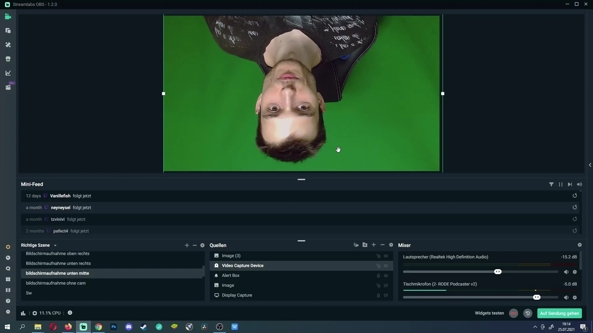 Αποτελεσματική αναστροφή webcam στο Streamlabs Webcam αποτελεσματική αναστροφή σε Streamlabs