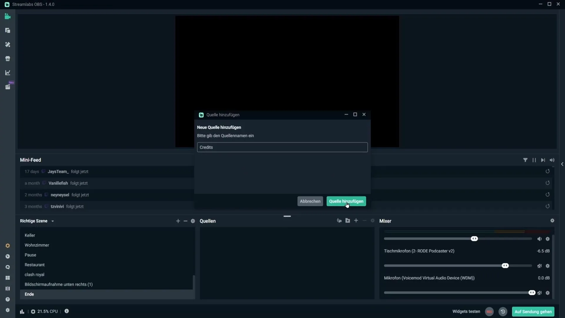 Προσθήκη πιστώσεων στο Streamlabs OBS – απλός οδηγός Προσθήκη πιστώσεων στο Streamlabs OBS – απλή οδηγία