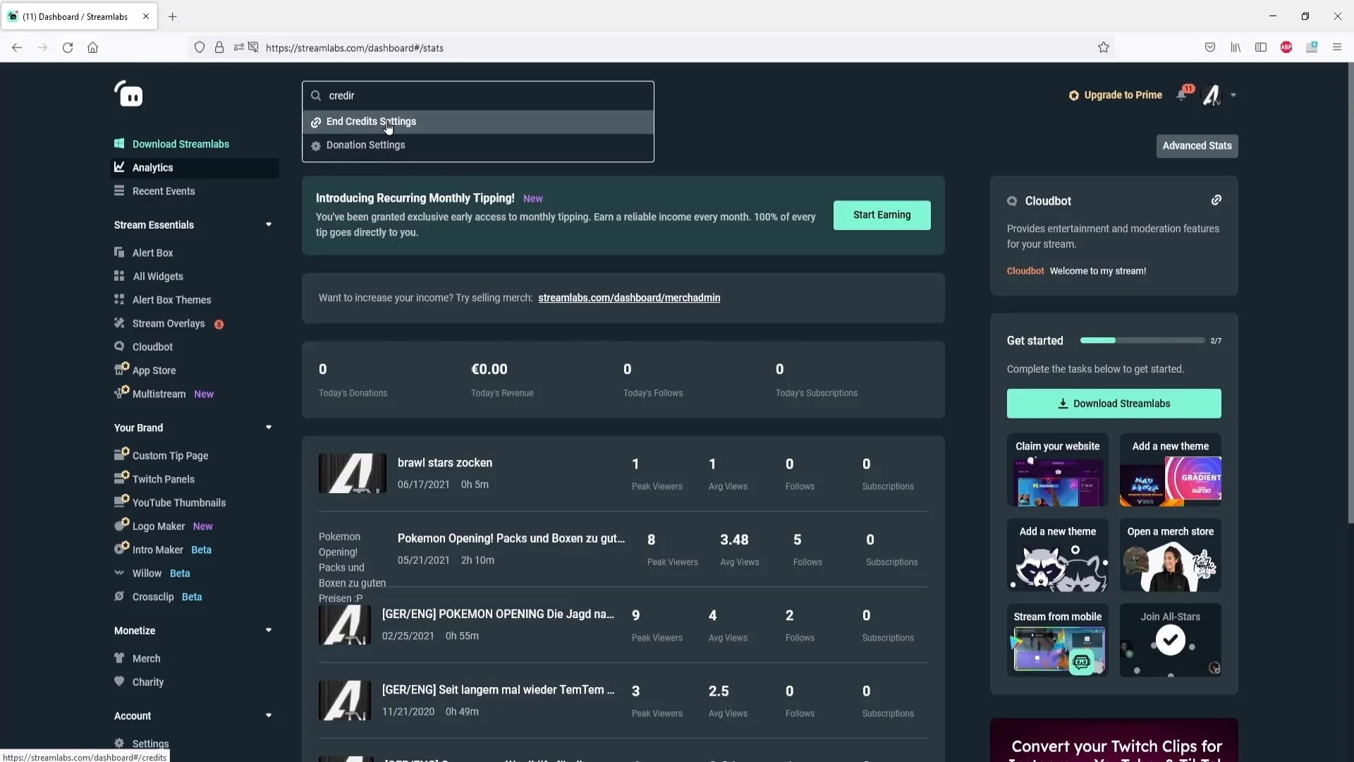Προσθήκη πιστώσεων στο Streamlabs OBS – απλός οδηγός Εισαγωγή πιστώσεων στο Streamlabs OBS - απλή οδηγία
