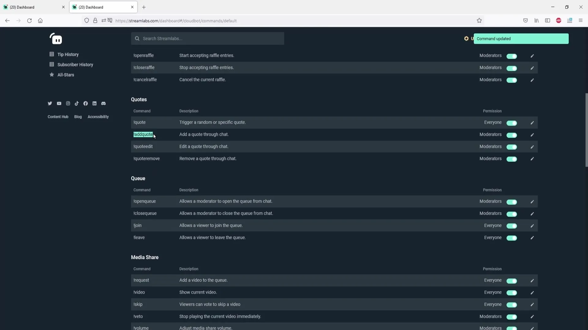 Crear y gestionar citas en Streamlabs OBS de forma sencilla Crear y gestionar citas en Streamlabs OBS fácilmente