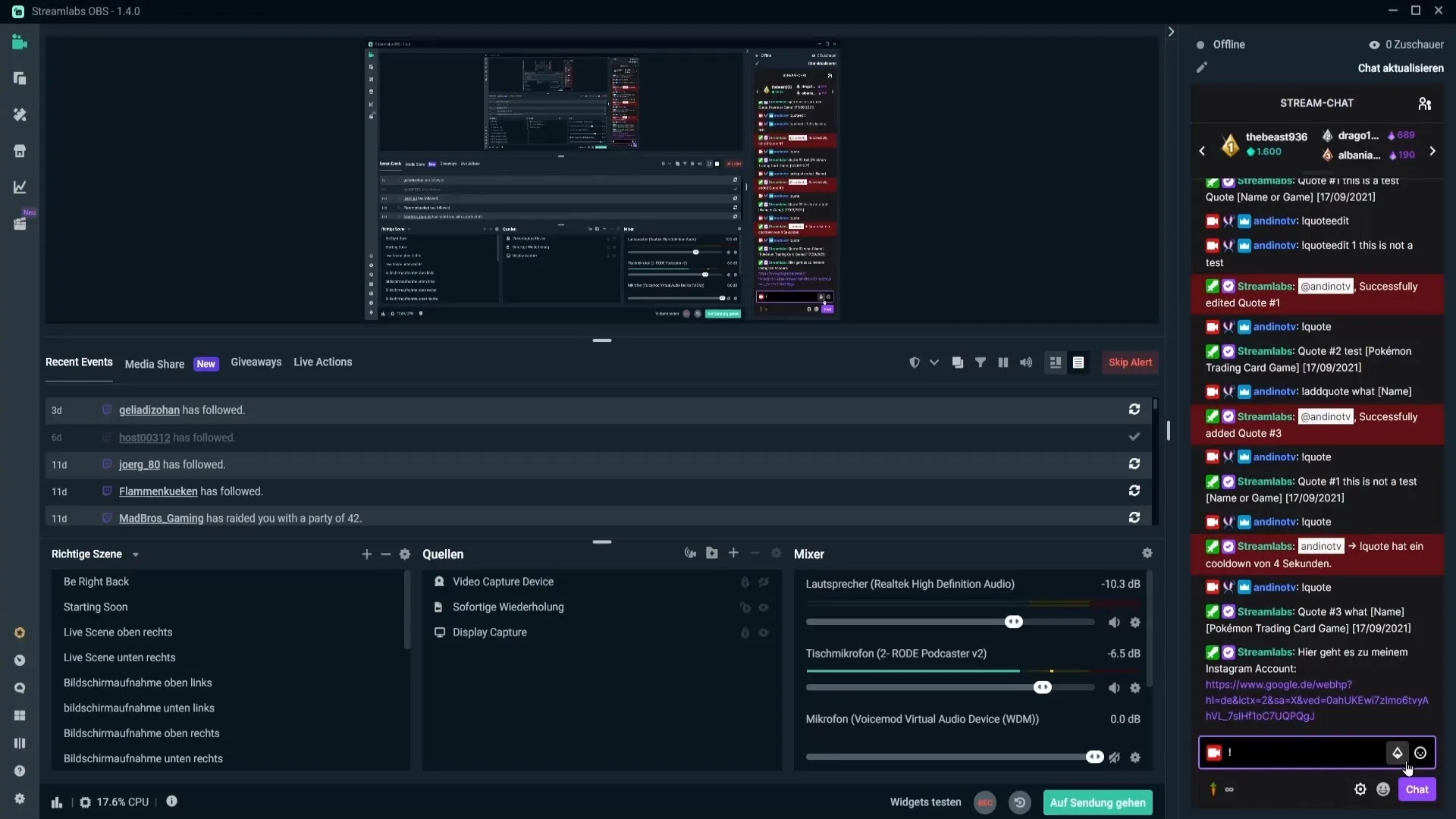Crear y gestionar citas en Streamlabs OBS de manera sencilla Citas en Streamlabs OBS fácilmente crear y gestionar