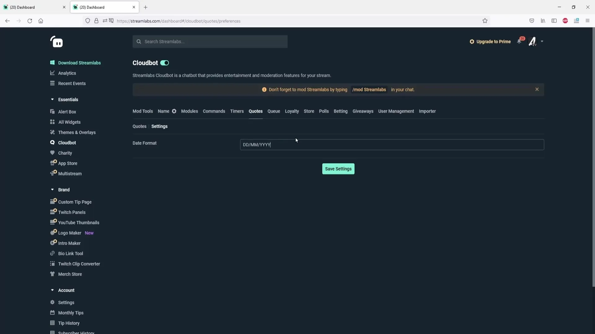 Crear y gestionar citas en Streamlabs OBS de manera sencilla Citas en Streamlabs OBS: fácil creación y gestión
