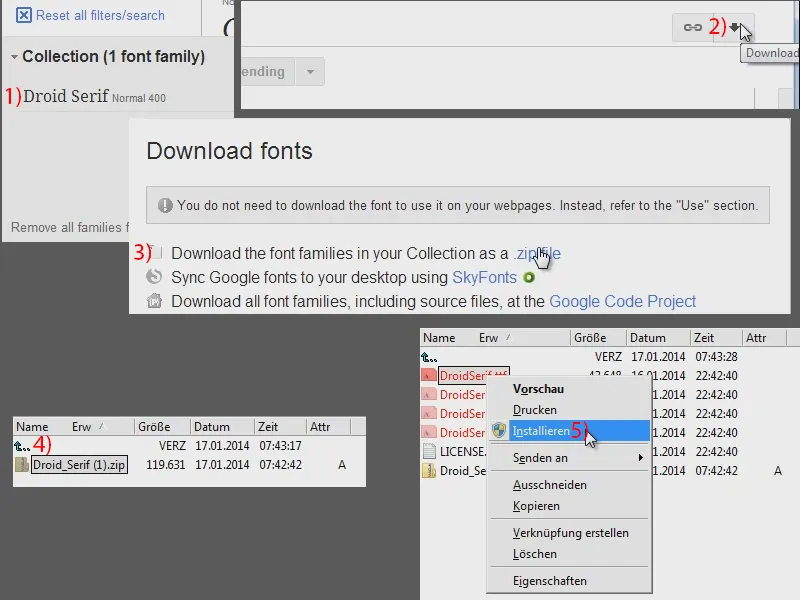 Google Webfonts in InDesign nutzen