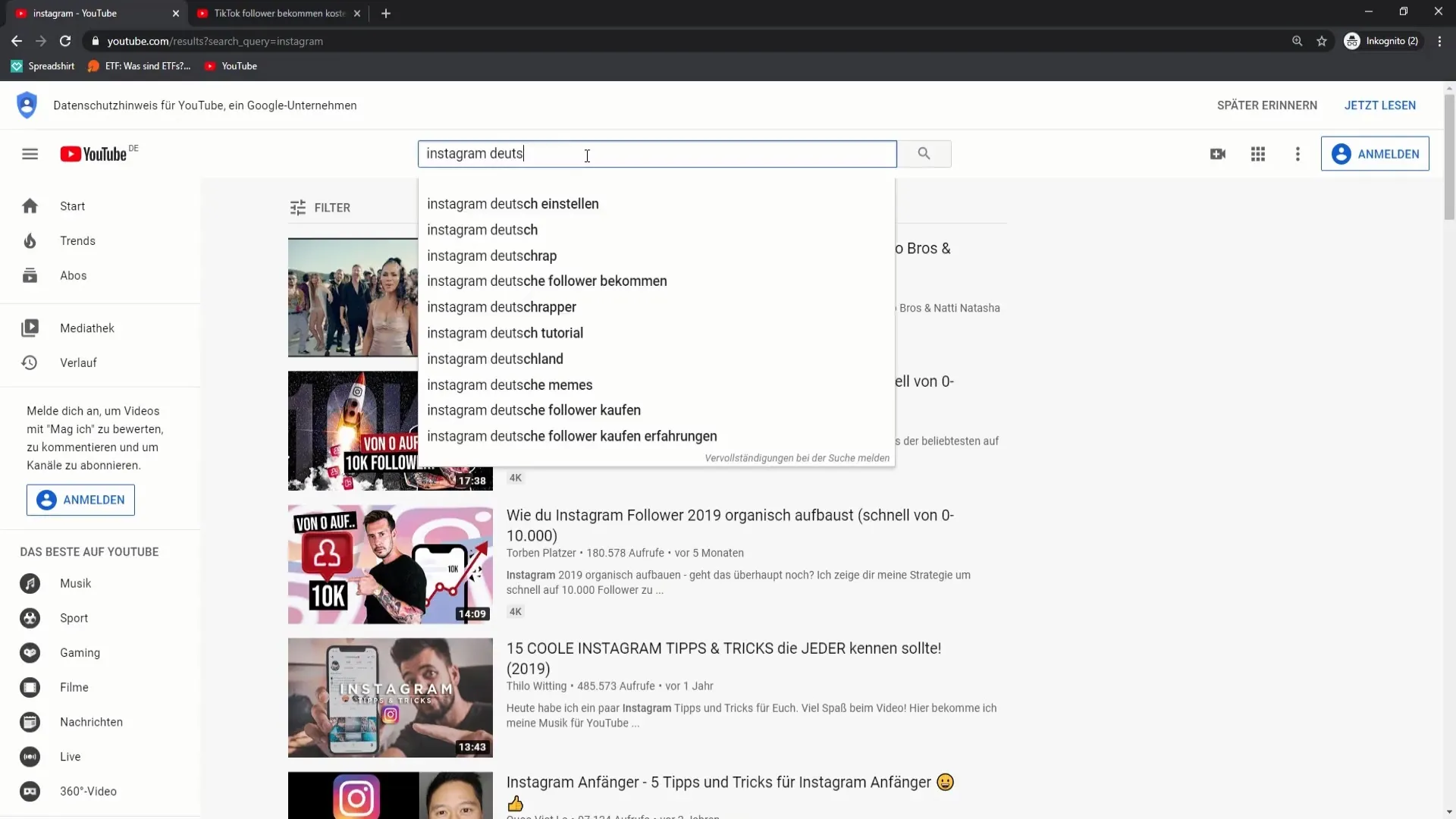 Jadi, kamu bisa menemukan kata kunci YouTube yang cocok dengan mudah tanpa alat