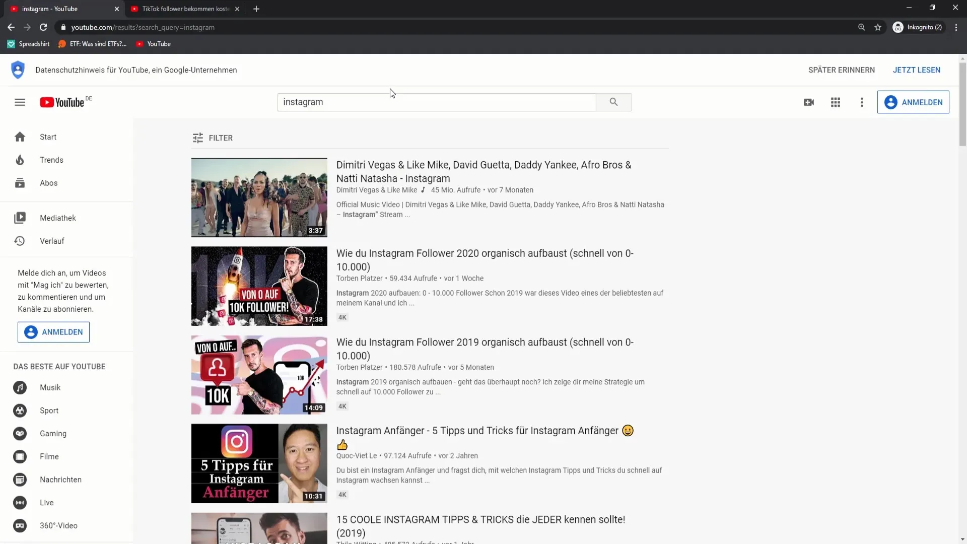 Jadi kamu bisa menemukan kata kunci YouTube yang cocok dengan mudah tanpa alat