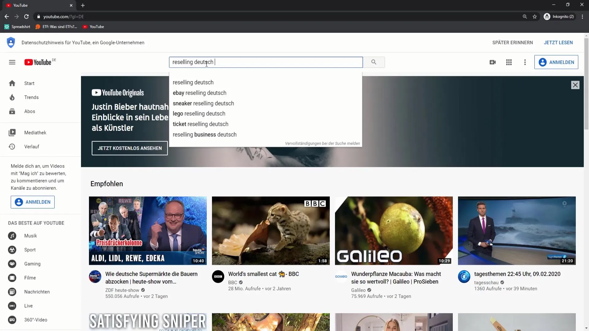 Jadi, kamu bisa dengan mudah menemukan YouTube-Keywords yang tepat tanpa alat