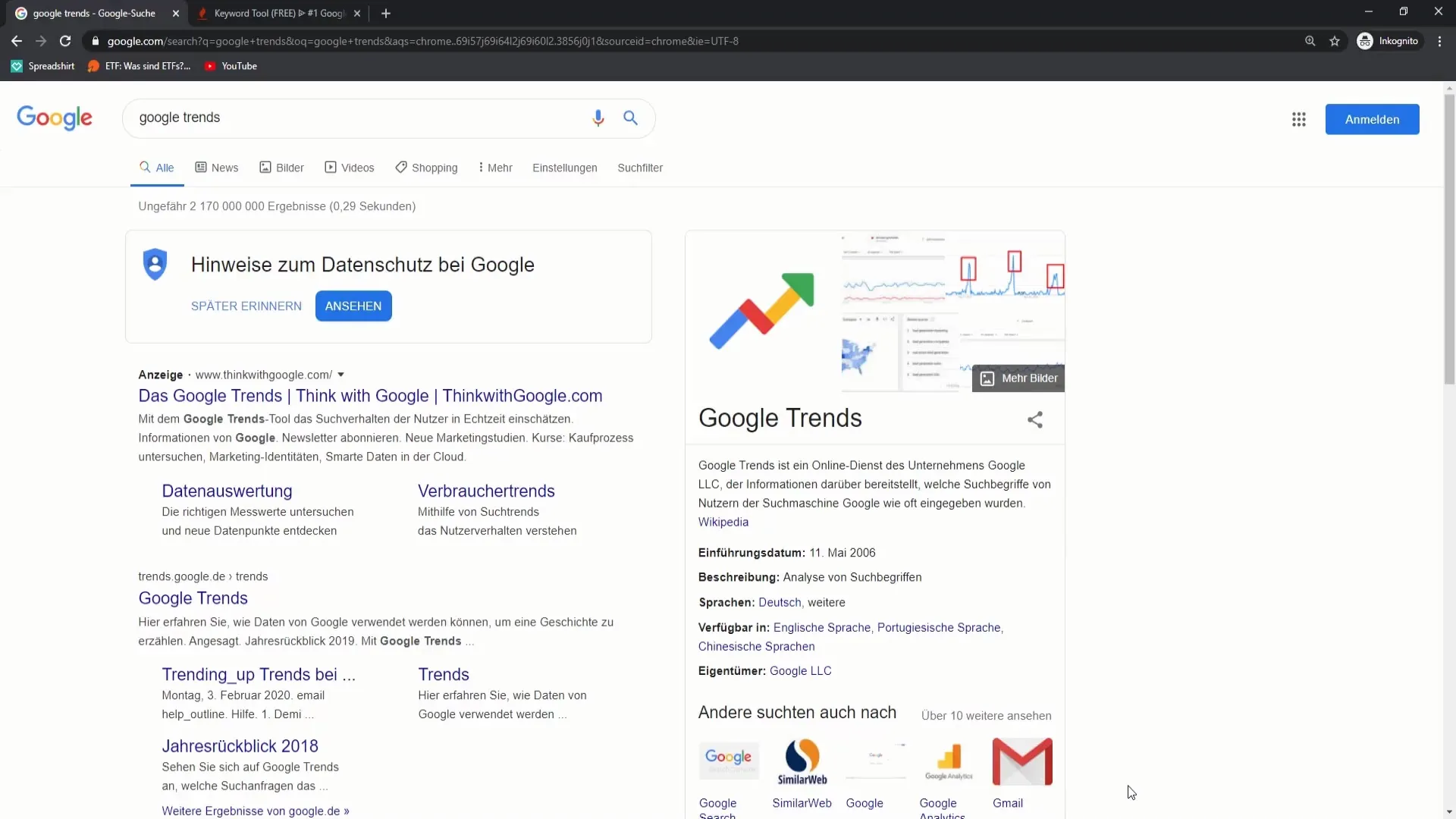 Using Google Trends for YouTube: Finding keywords effectively