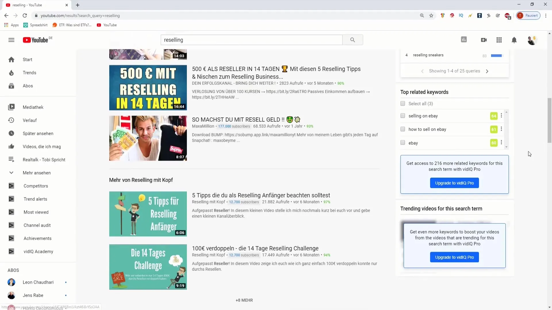 Competitive analysis for your YouTube channel: Get started with vidIQ
