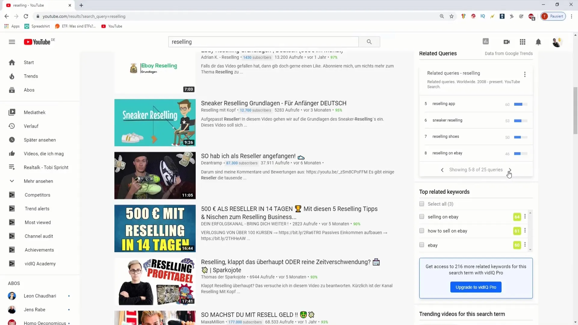 Competitor analysis for your YouTube channel: Get started with vidIQ