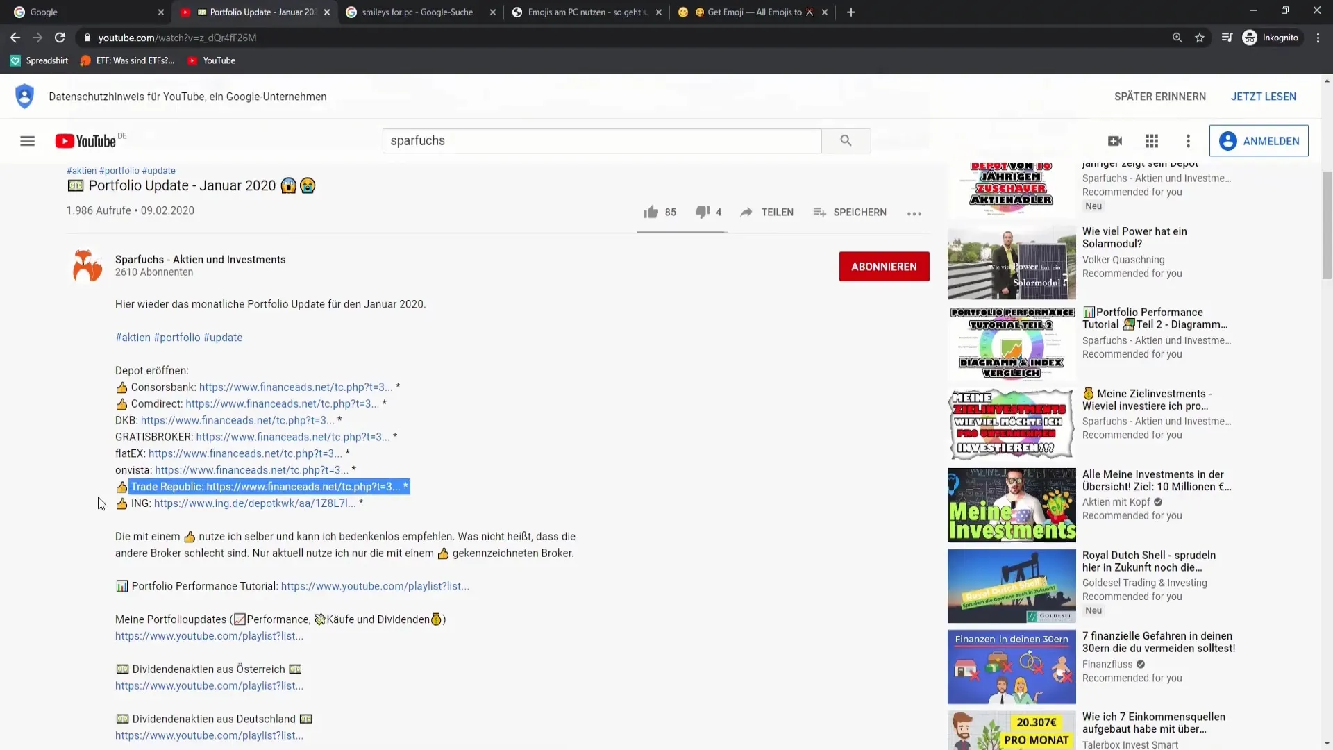 Effektive Nutzung von Smileys für YouTube-Titel