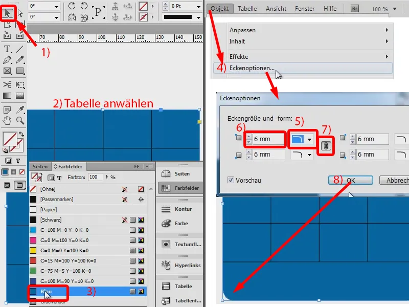 Tipy a triky k Adobe InDesign: Vytvorenie tabuliek s zaoblenými rohmi - dva prístupy