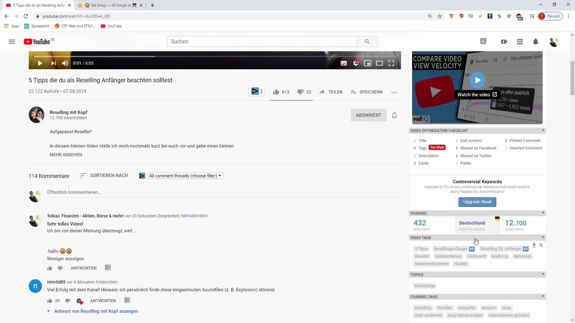 Commenting on videos for more reach