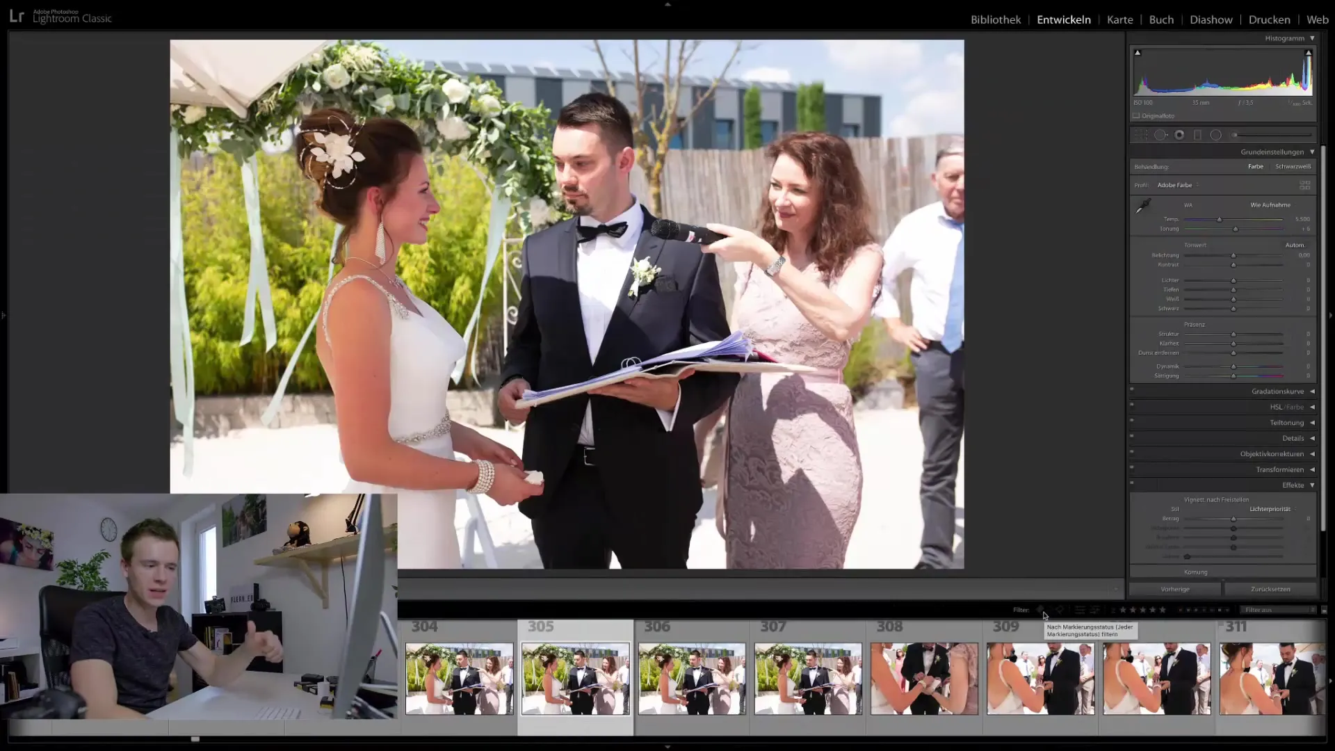 Edit wedding photos efficiently