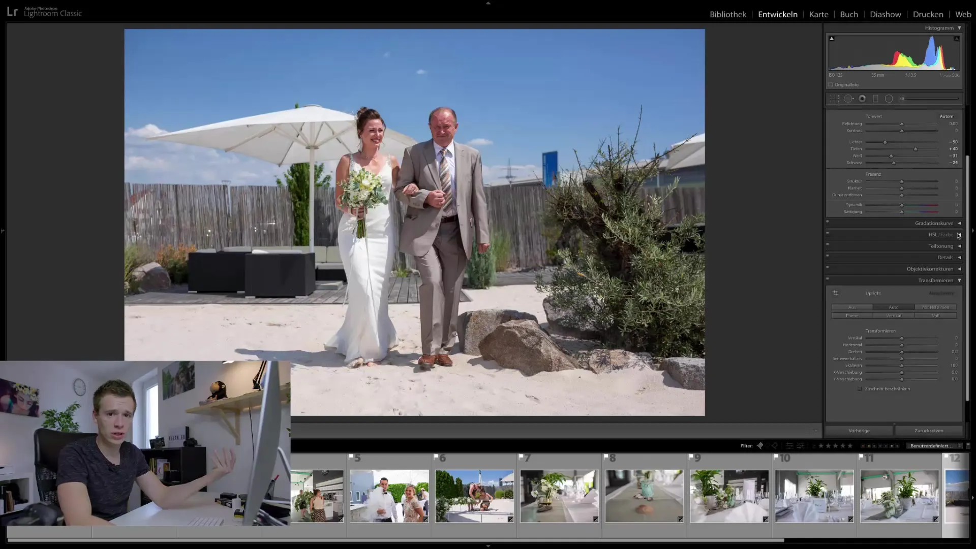 Edit wedding photos efficiently