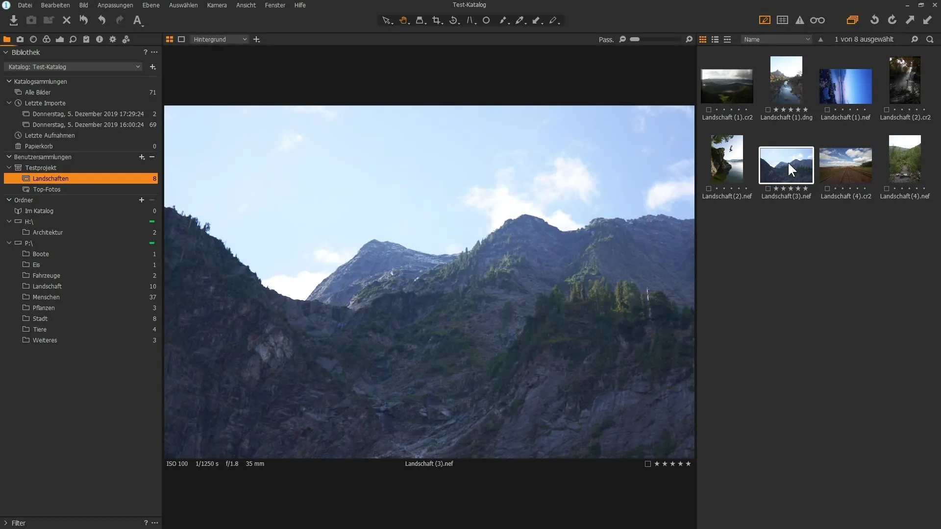 Administrarea proiectelor în Capture One Pro