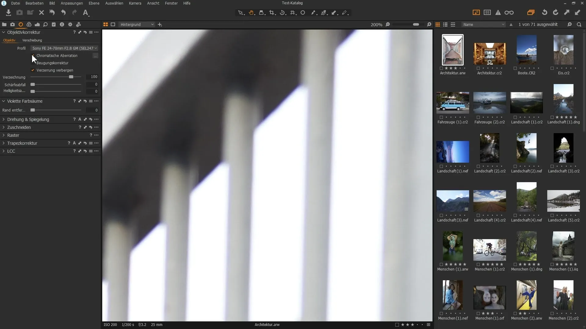 Efficiënte objectiefcorrecties met Capture One Pro
