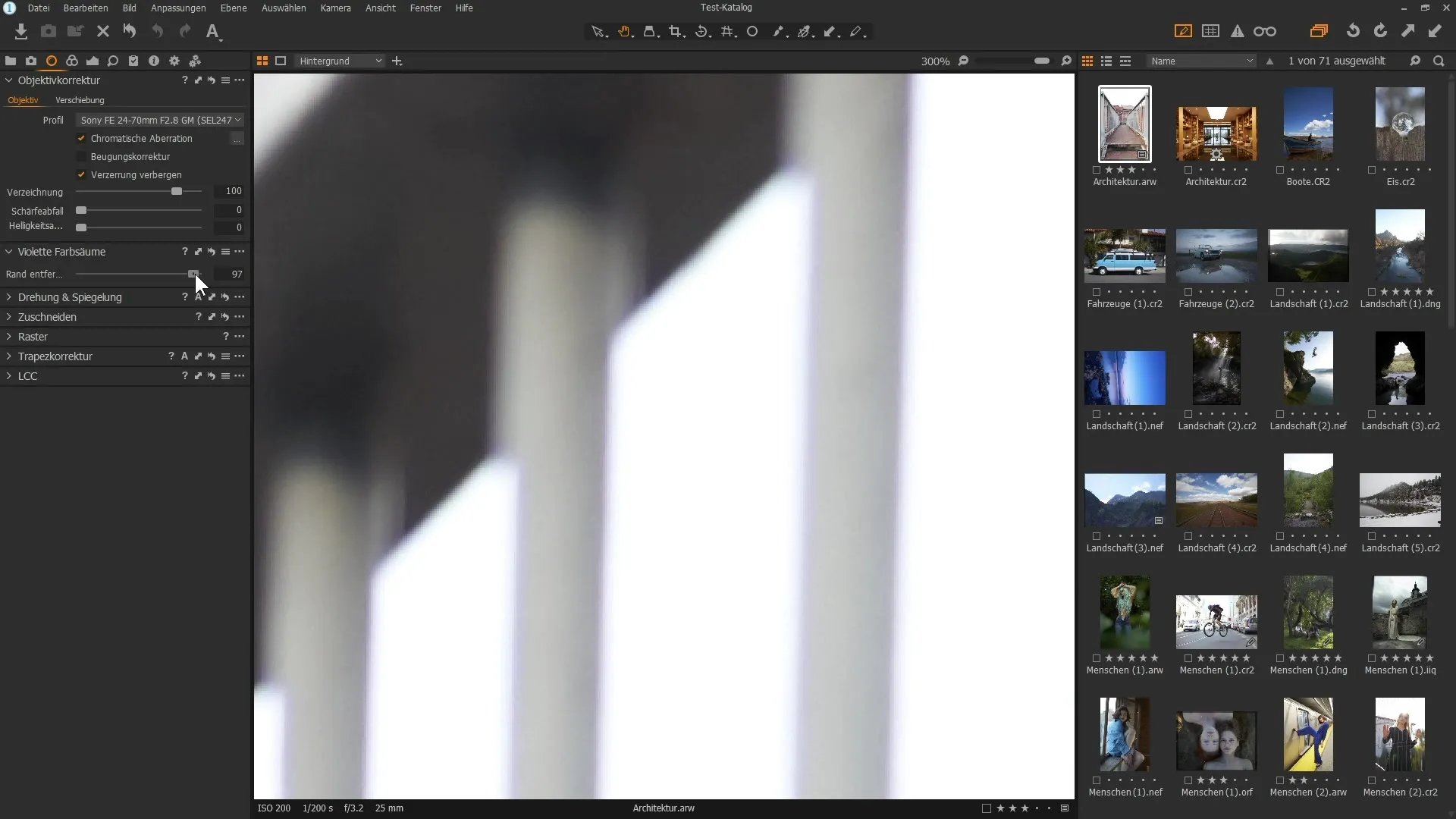 Efficiënte objectiefcorrecties met Capture One Pro
