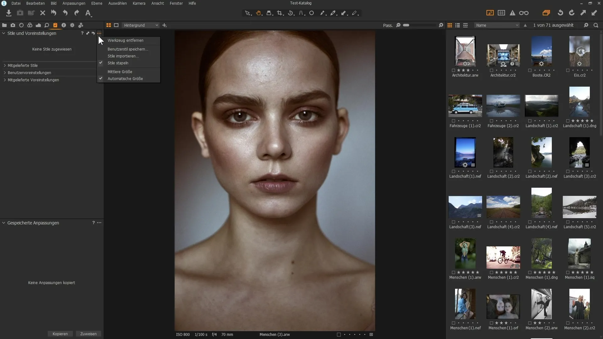Creare e utilizzare uno stile in Capture One Pro