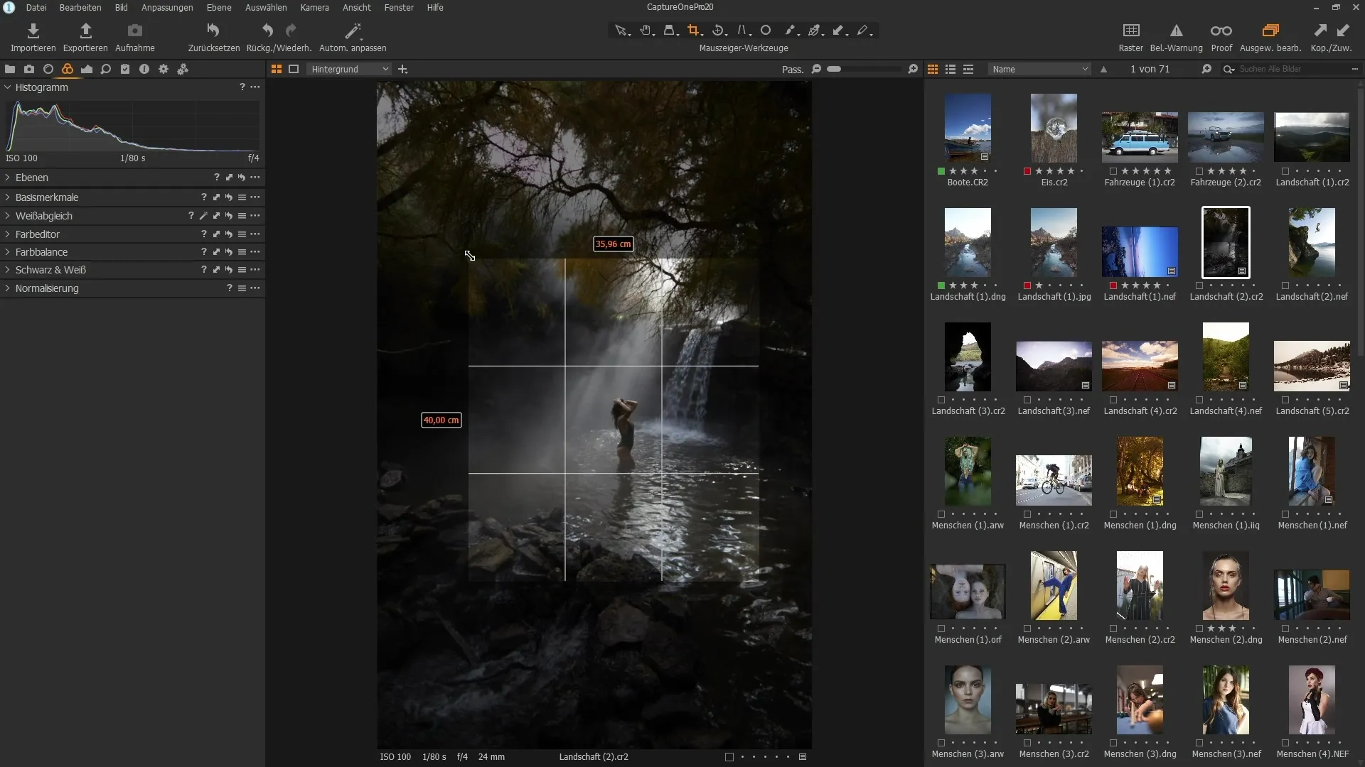 Herramienta de recorte mejorada en Capture One Pro 20