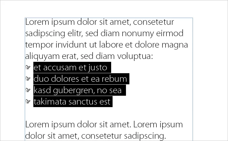 Create individual bullet points thanks to IndyFont