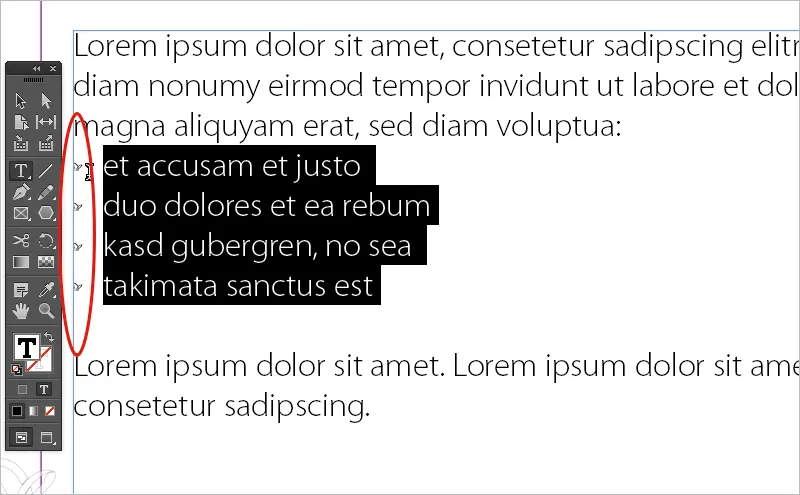 Create individual bullet points thanks to IndyFont