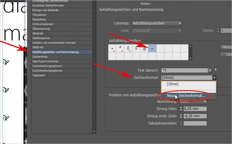 Create individual bullet points thanks to IndyFont
