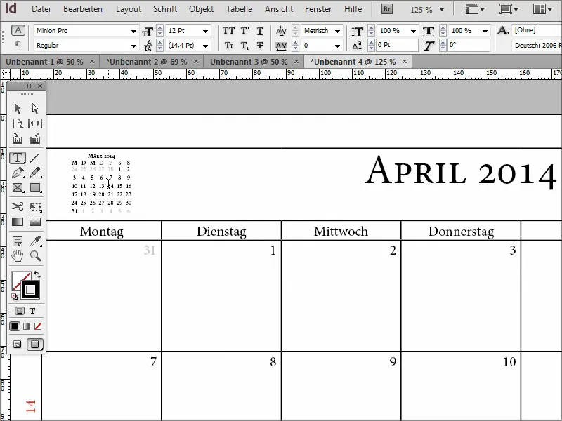 Adobe InDesign: Lage en kalender på bare 1 minutt.