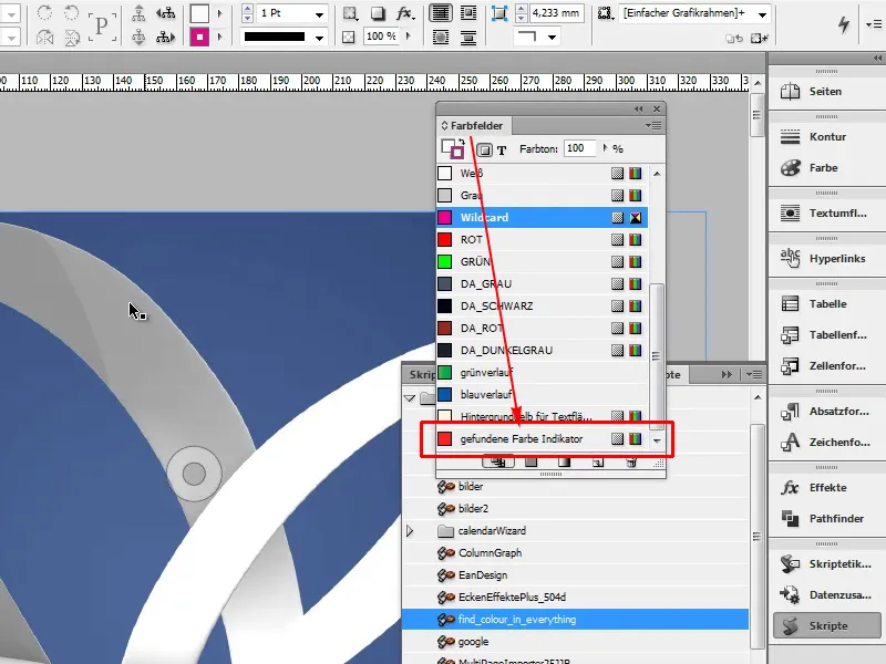 Adobe InDesign: Finding the color used in the document