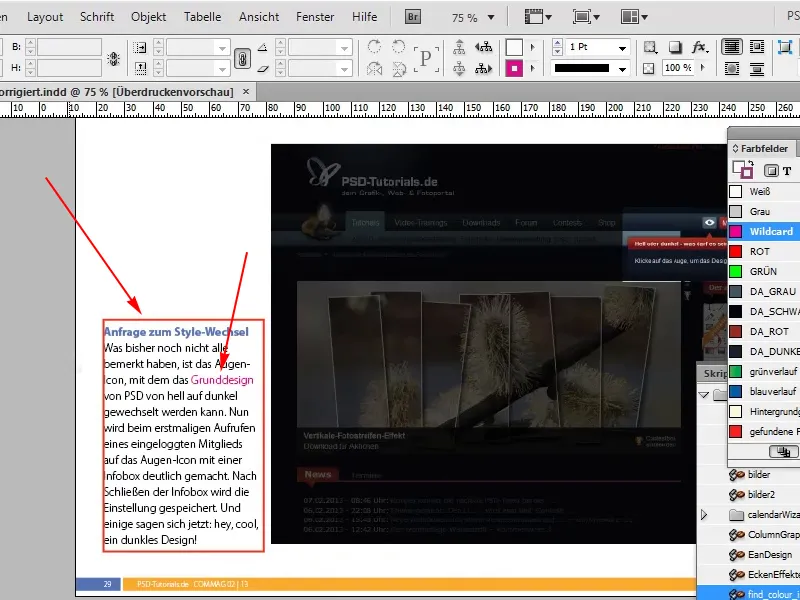 Tips & tricks for Adobe InDesign: Quickly find the color used in the document