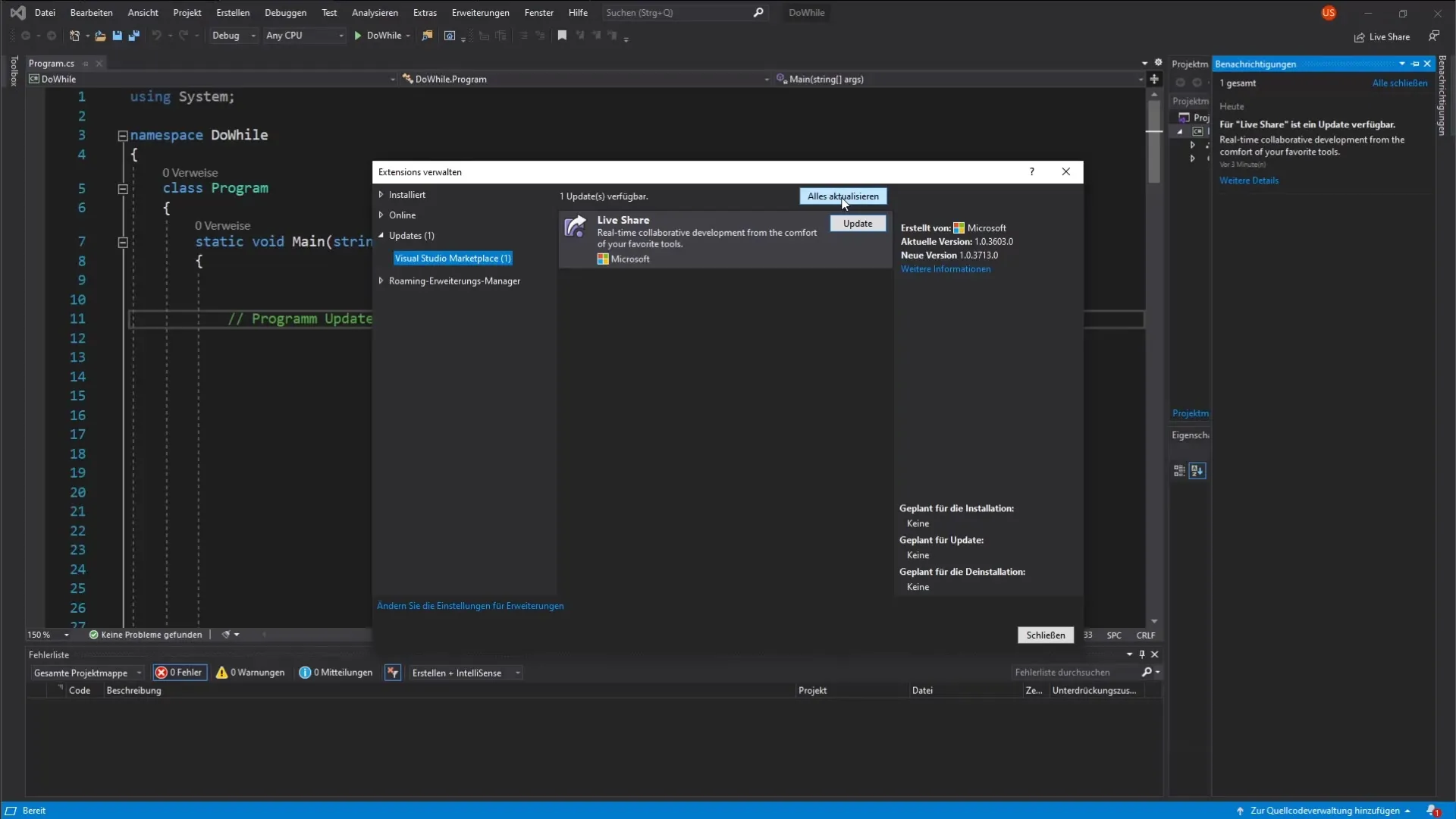 Effectively update all modules in Visual Studio Effectively update all modules in Visual Studio