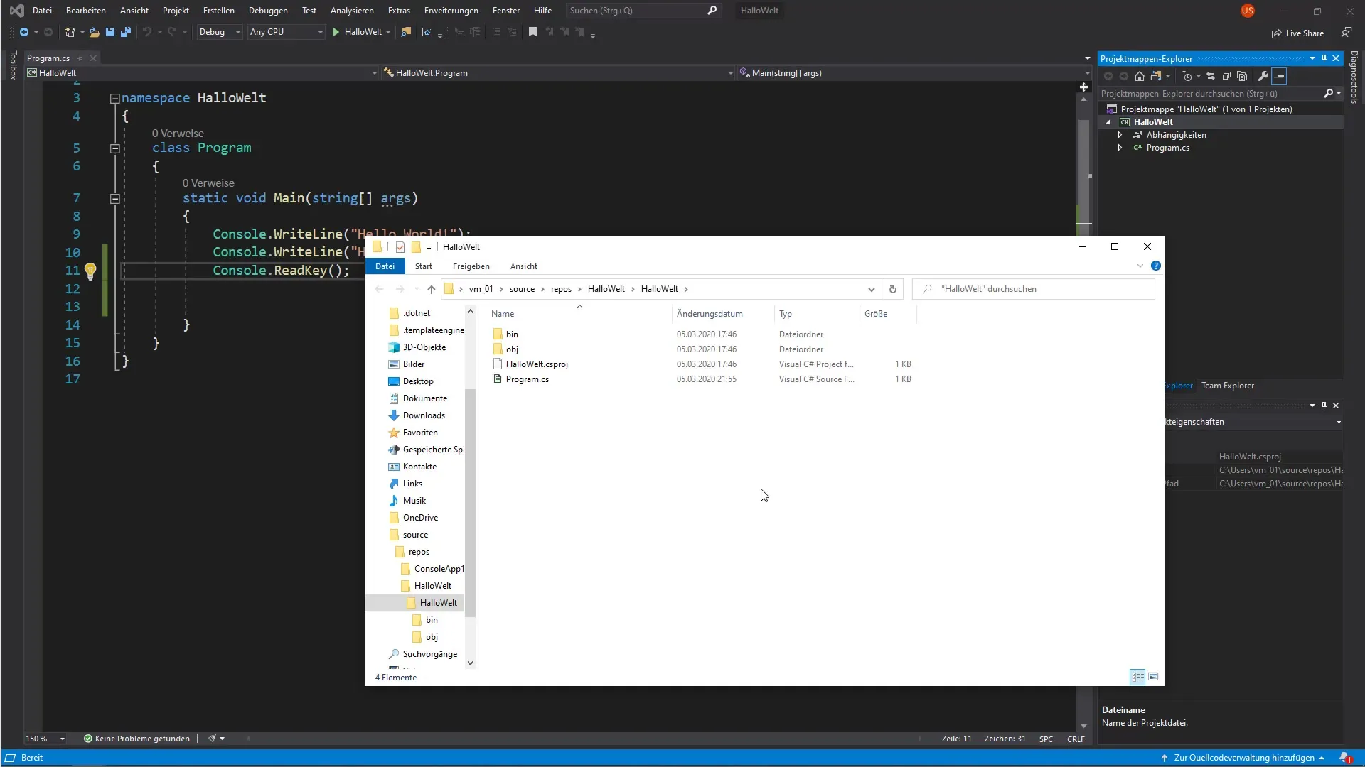 Create your first C# program - Hello World! Create your first C# program - Hello World!