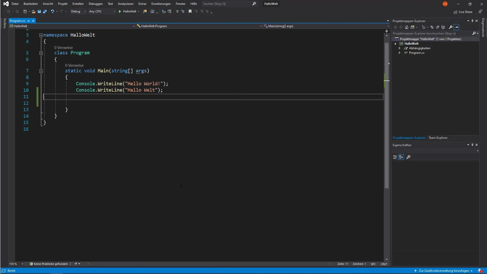 Create your first C# program - Hello World! Create your first C# program - Hello World!