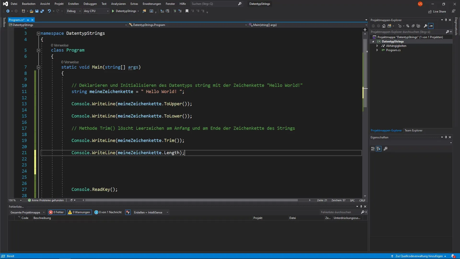Strings in C# effectief gebruiken: Methoden en eigenschappen Strings in C# effectief gebruiken: Methoden en eigenschappen