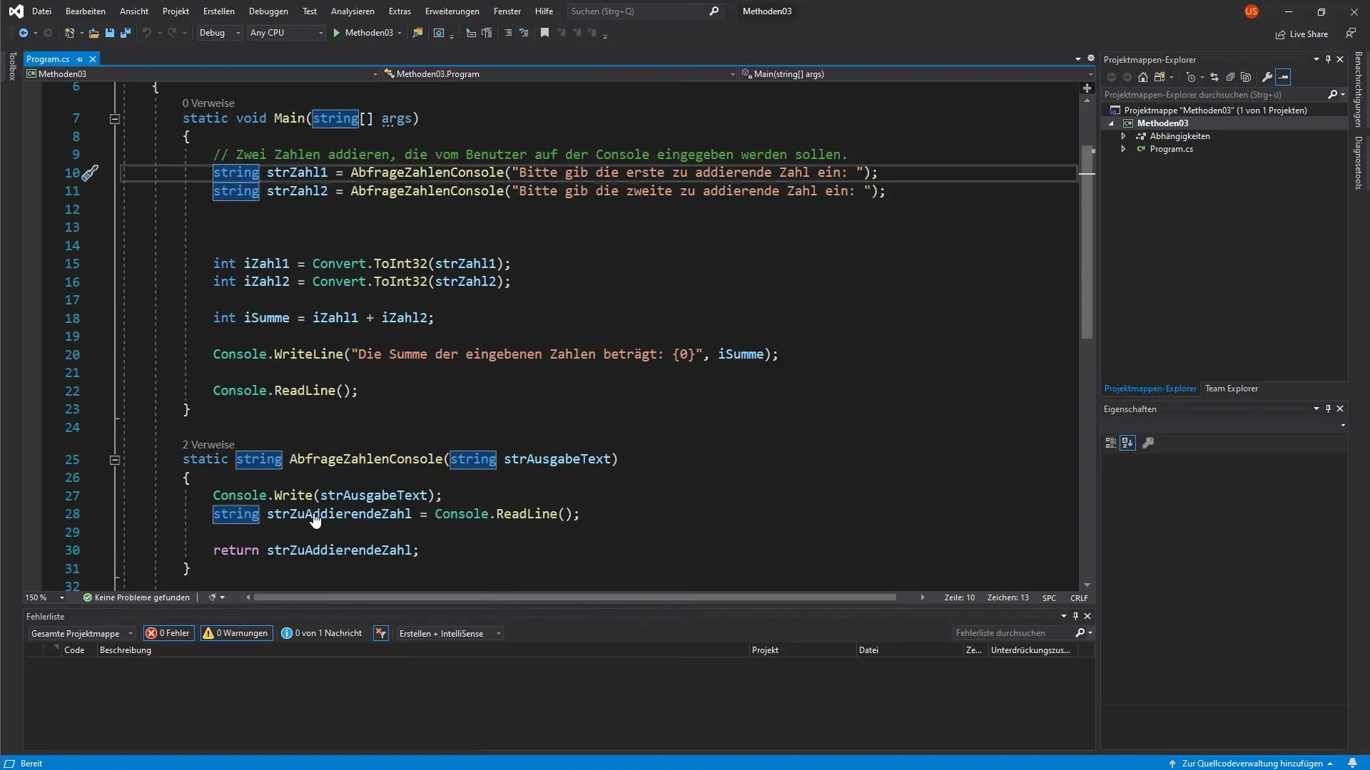 C#-methoden met returnwaarde verdiepen C#-methoden met terugkeerwaarde verdiepen