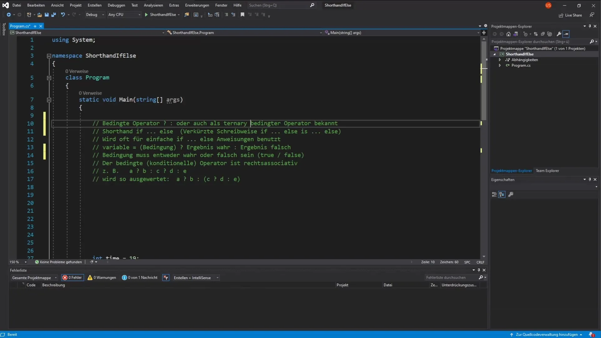 Ternaire Operator in C#: Sleutelfuncties van de shorthand if Ternaire Operator in C#: Sleutelfuncties van de shorthand if