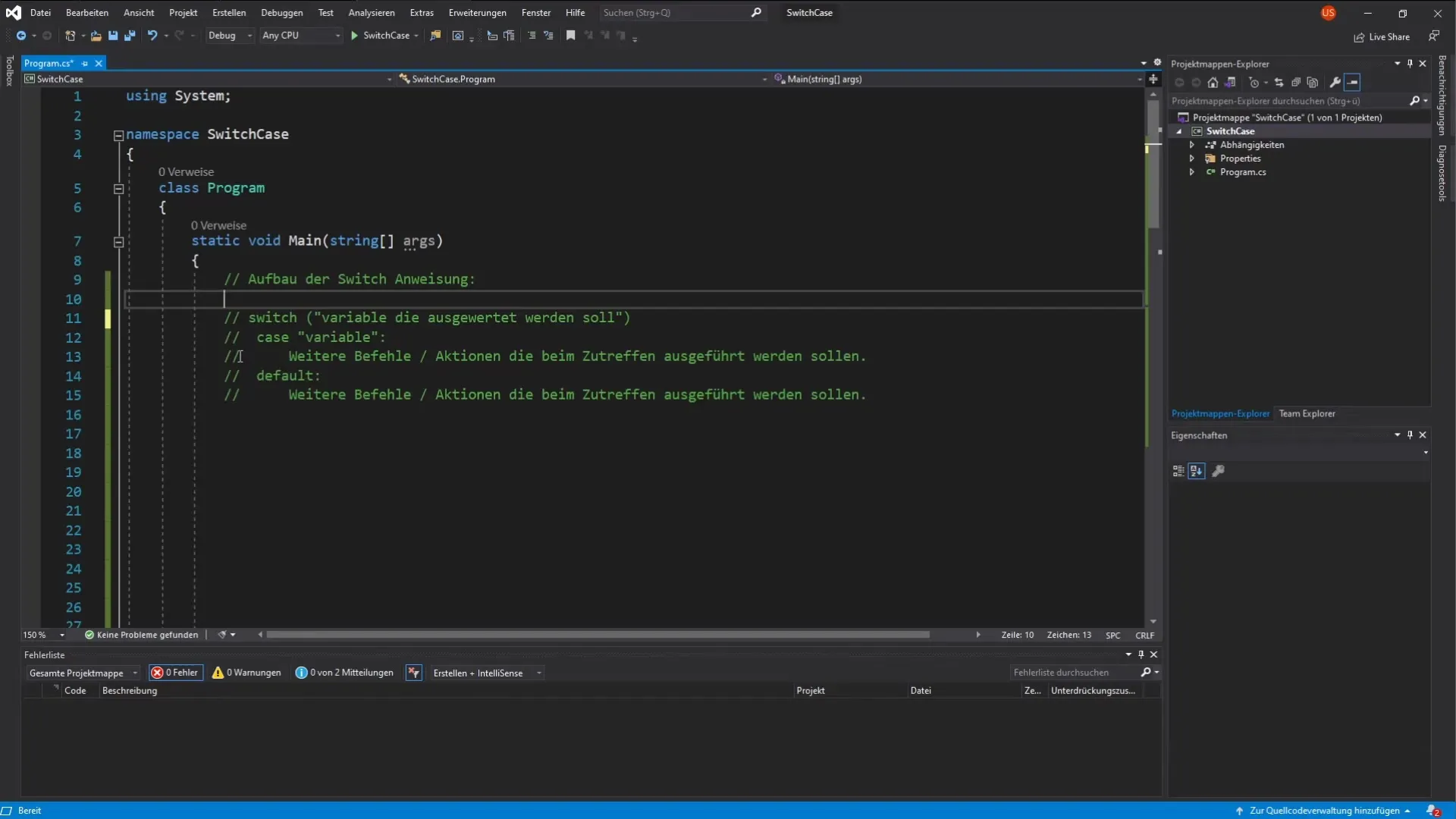 Switch-instructie in C# - Gecombineerde gevallen elegant afhandelen Switch-instructie in C# - Gecombineerde gevallen elegant afhandelen