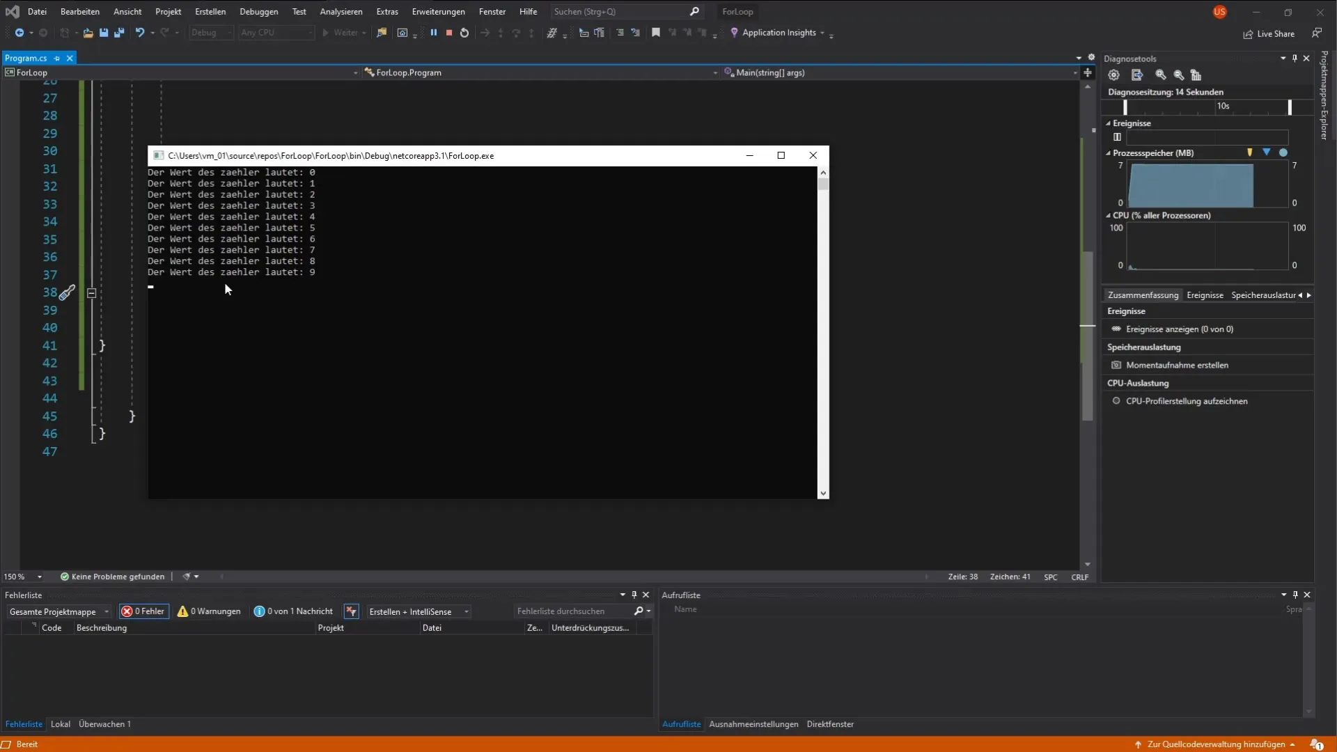 For-Schleifen in C# - Anwendung und Beispiele For-Schleifen in C# - Anwendung und Beispiele