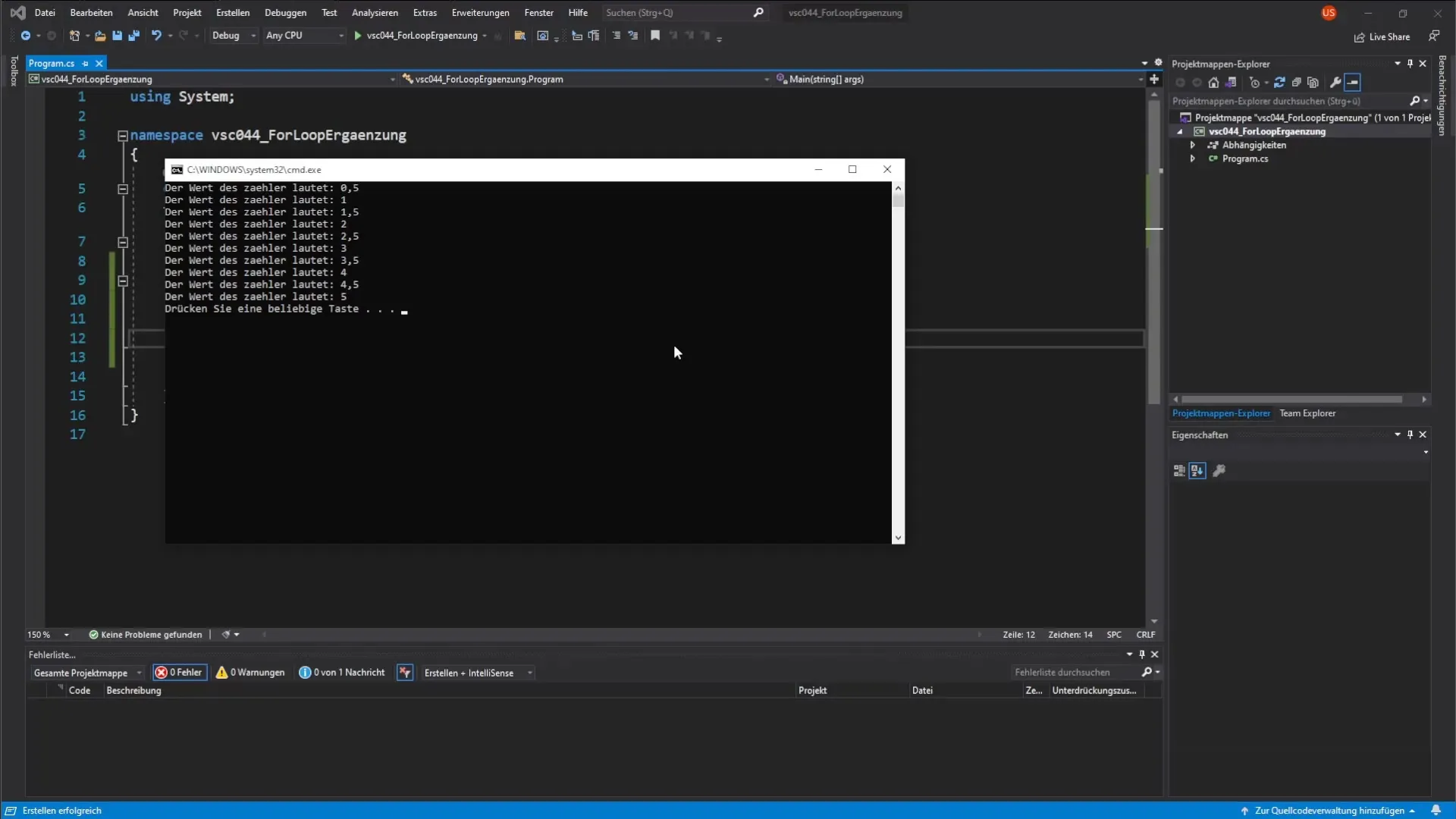 For-lus in C# met Double-variabele For-lus in C# met Double-variabele