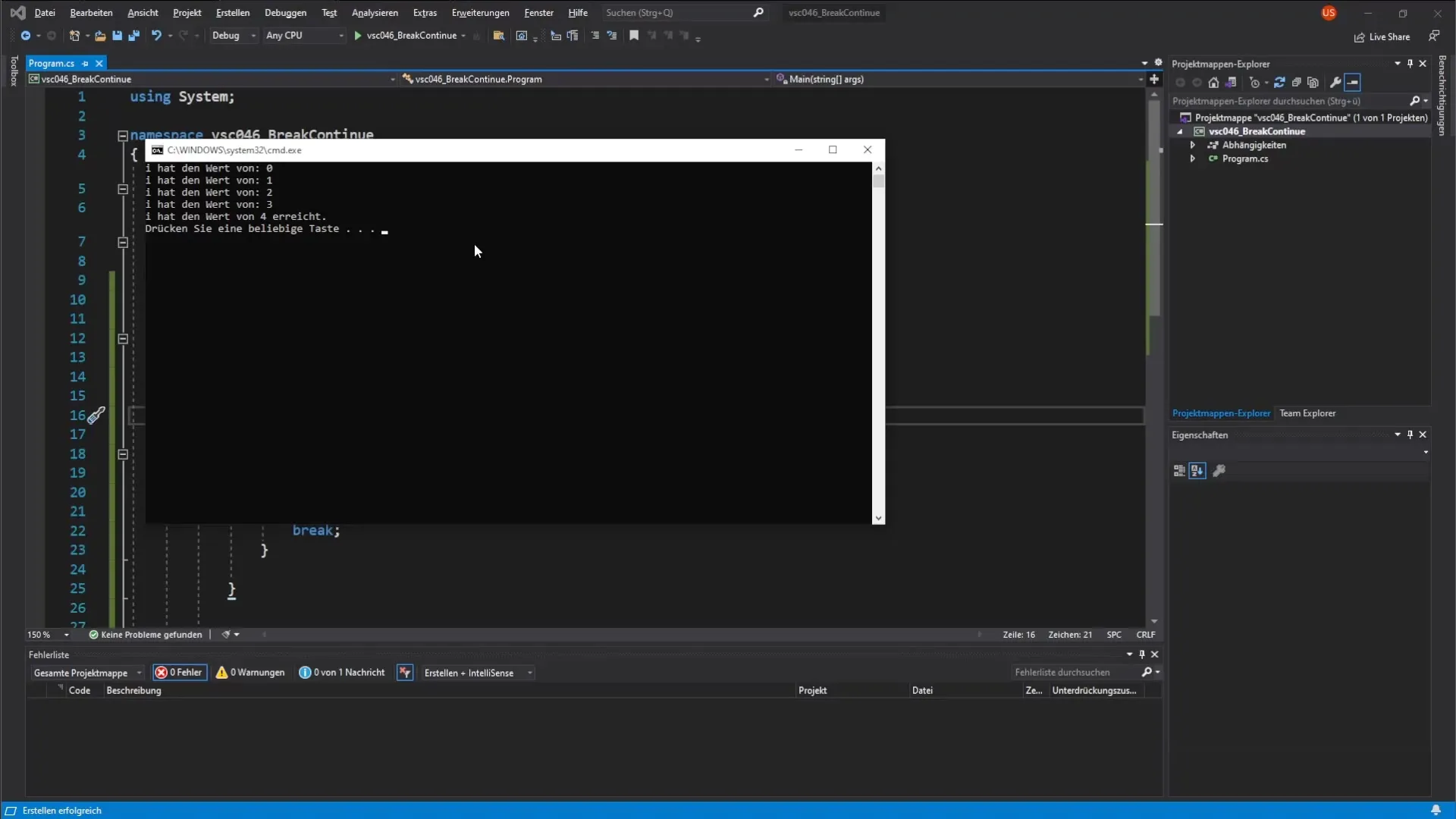 C# Break und Continue - Effiziente Programmlogik C# Break und Continue - Effiziente Programmlogik