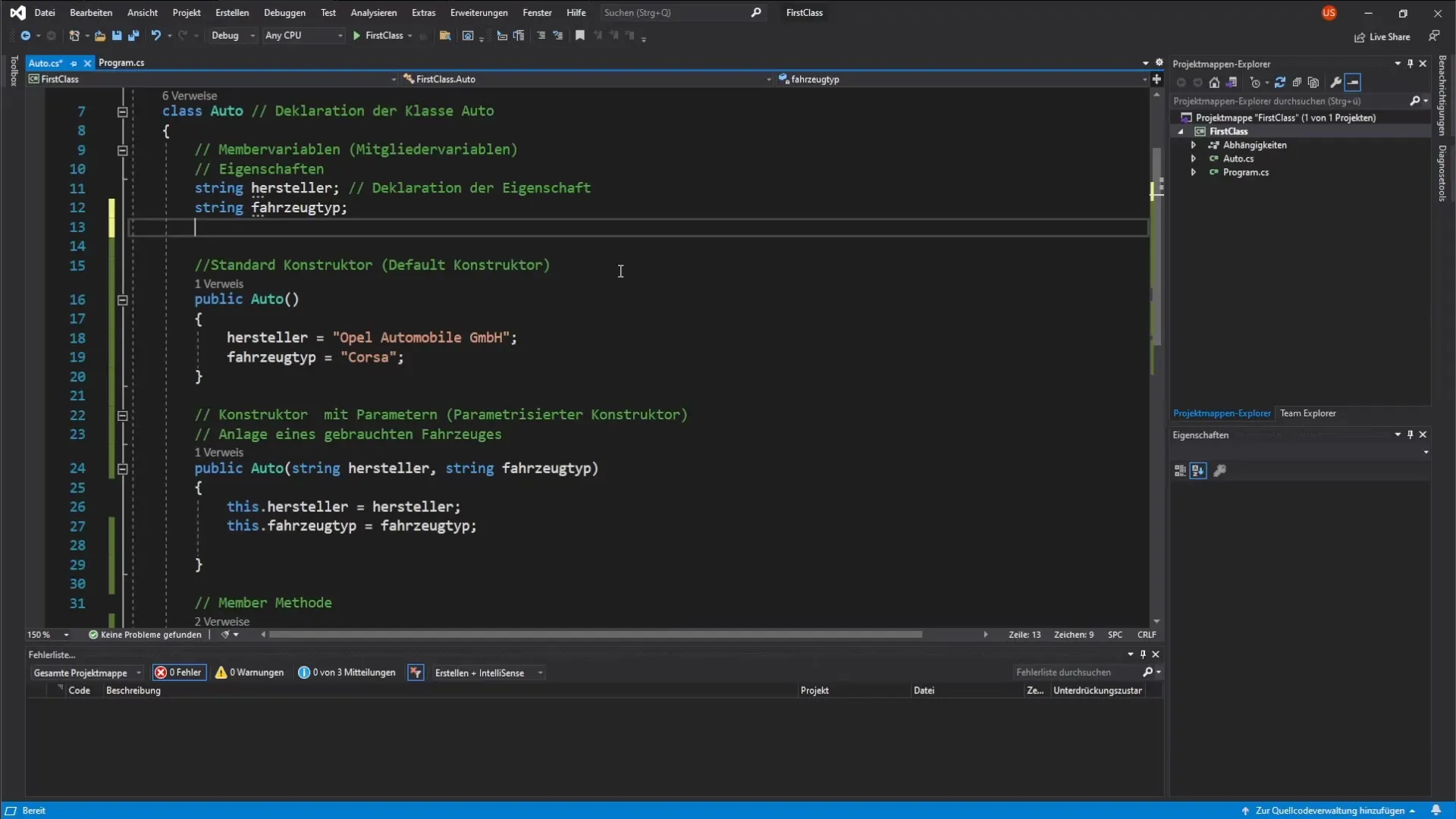 Meerdere constructors efficiënt gebruiken in C# Klassen Meerdere constructors efficiënt gebruiken in C# klassen
